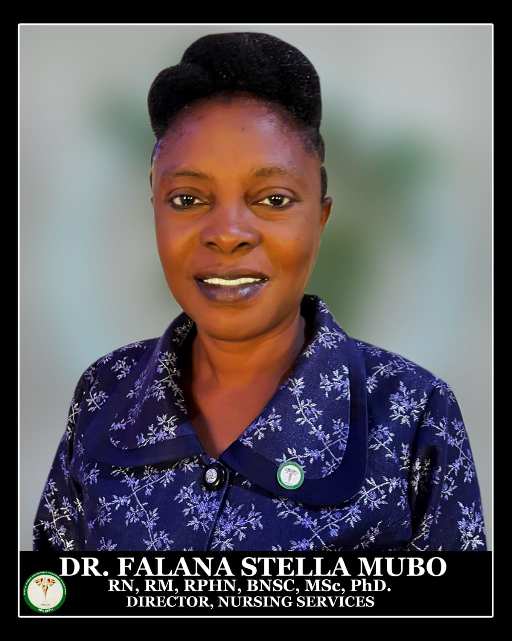 Dr. Mrs, Stella M. FALANA <a class='text-success' href='department/Nursing-Services'>HOD of Nursing Services</a>